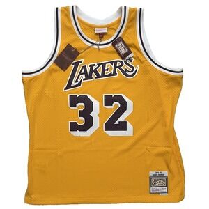 Los Angeles Lakers Jersey Mens 2XL NBA Magic Johnson Swingman Mitchell Ness NEW